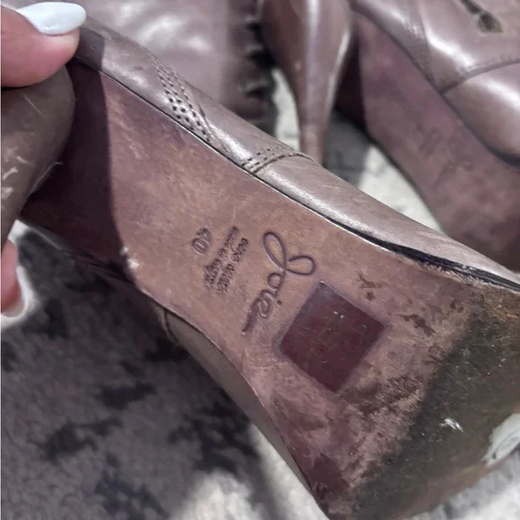 Joie Brown Over the Knee Lace-Up Boots - Picture 5 of 12